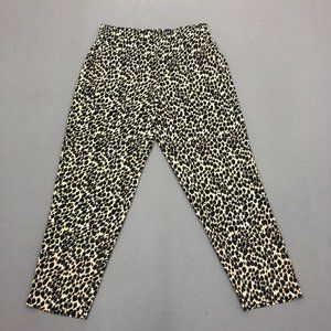 NWT J. Crew Black Tan Cheetah Print Jamie Pants S